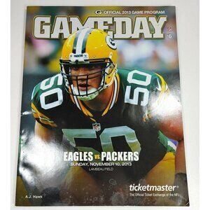 Green Bay Packers 2013 Gameday Program Eagles Vs Packers Lambeau Field Football